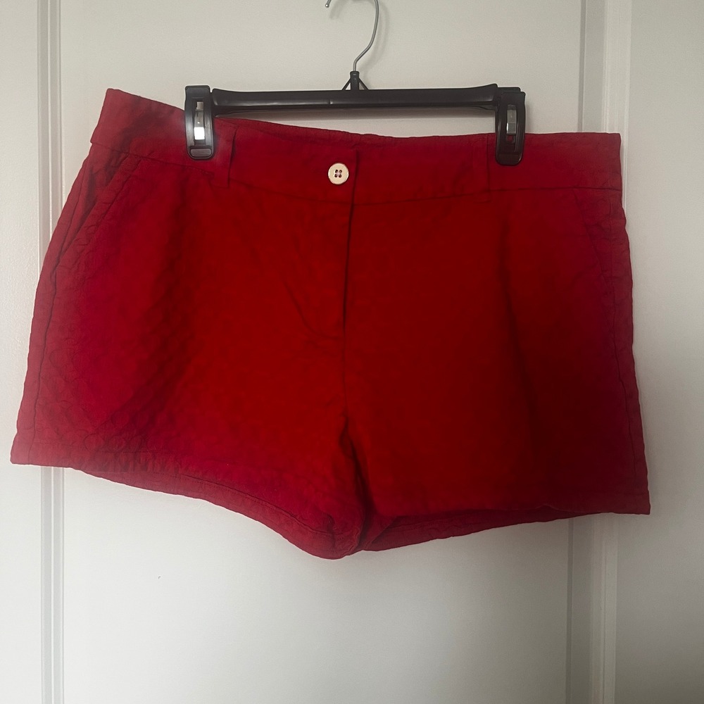Womens Crown & Ivy Shelby Red Shorts Size 16